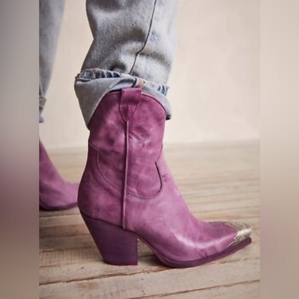 Free People Brayden Women's Orchid Western Boots-38.5
